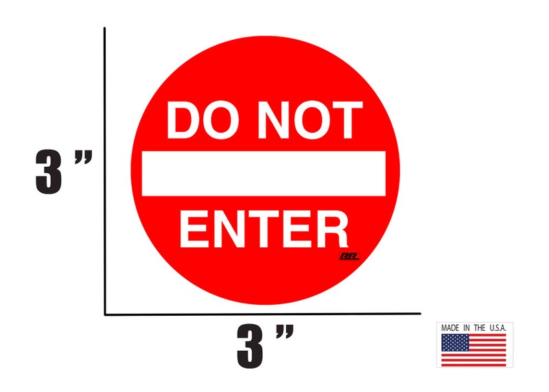 Rogue River Tactical Do Not Enter No Entrance Sticker Sign Warning 3" Pack of 6 Vinyl Decal Indoor Outdoor Window Door Business Retail Store - Image 3